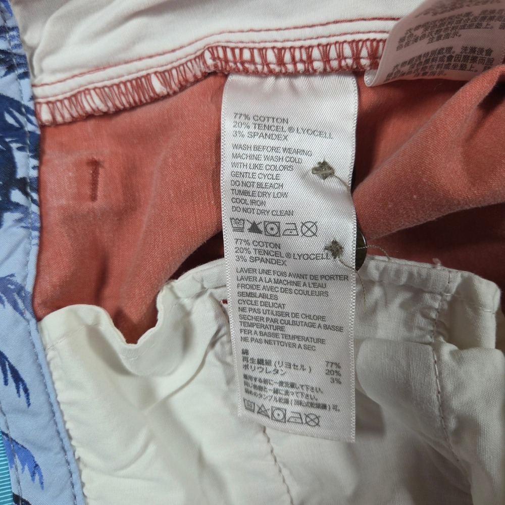 Tommy Bahama Boracay Shorts Mens 44 Coral Red Cotton Tencel Stretch Chino 44LG - Picture 4 of 11